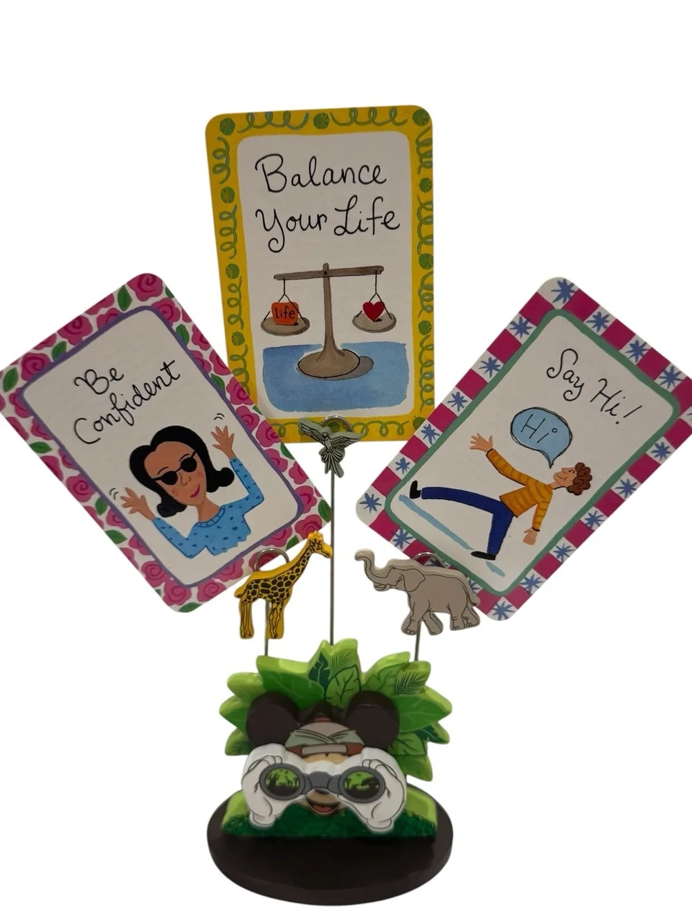 Disney Animal Kingdom Safari Mickey Mouse Photo Clip Holder Notecard Holder